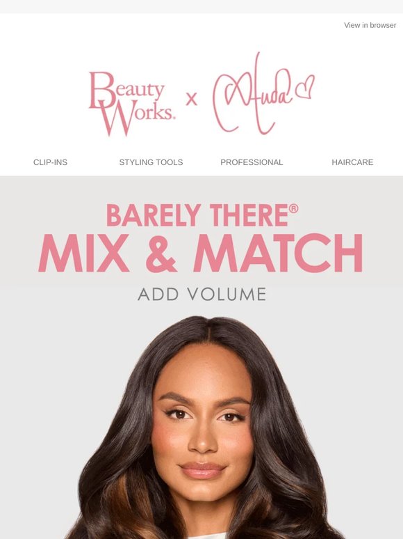 Customisable clip-ins for all hair types 👉