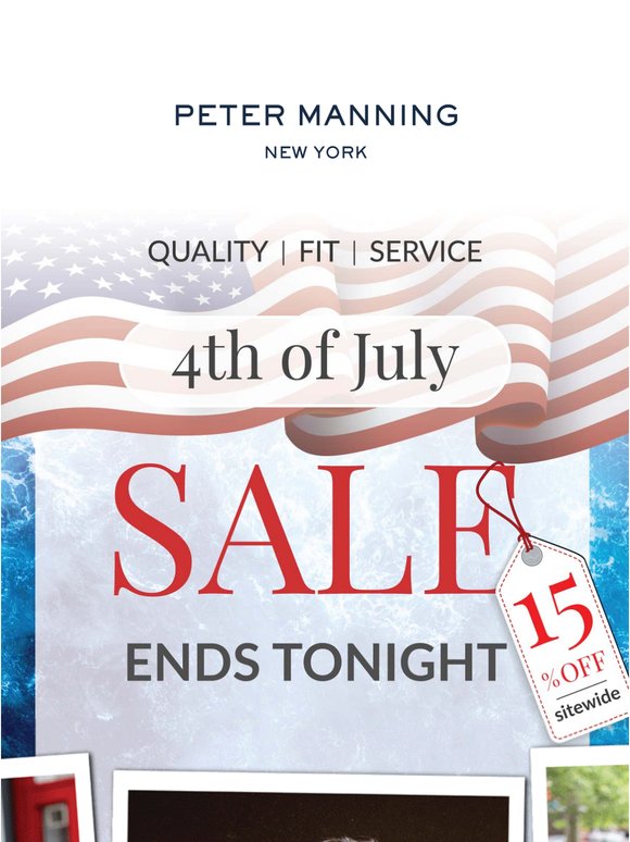 Last Call for 15% Off, SALE Ends Tonight