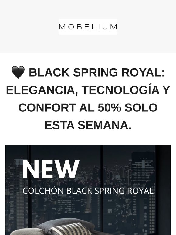 🖤Black Spring Royal: el colchón más elegante y cómodo… ¡ahora al 50%!