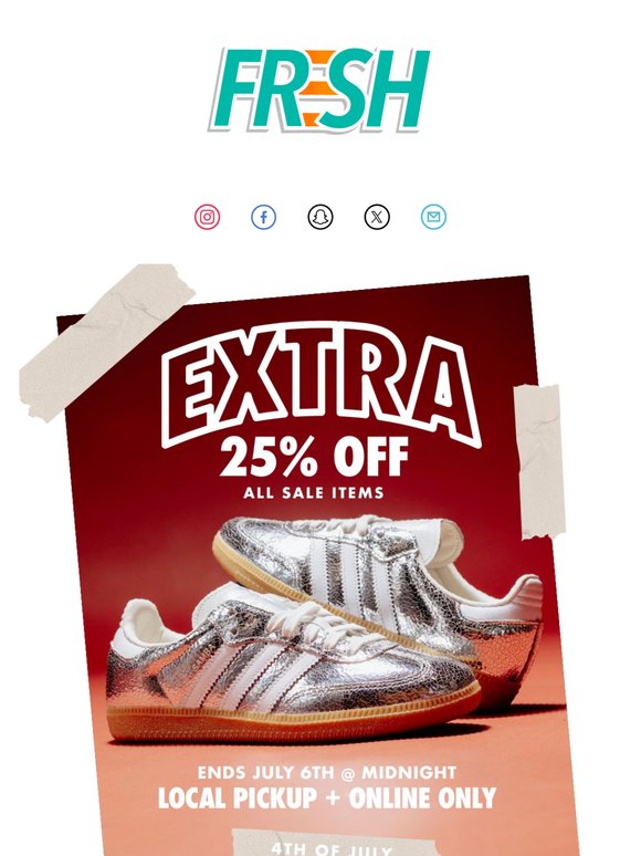 Final Hours Extra 25% Off all sale items