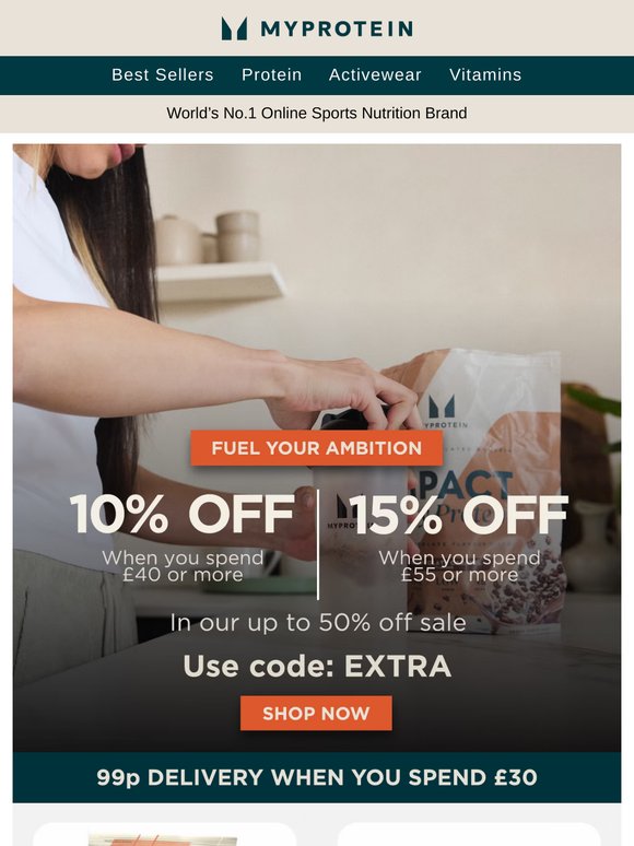 Up to 50% + EXTRA 10% off