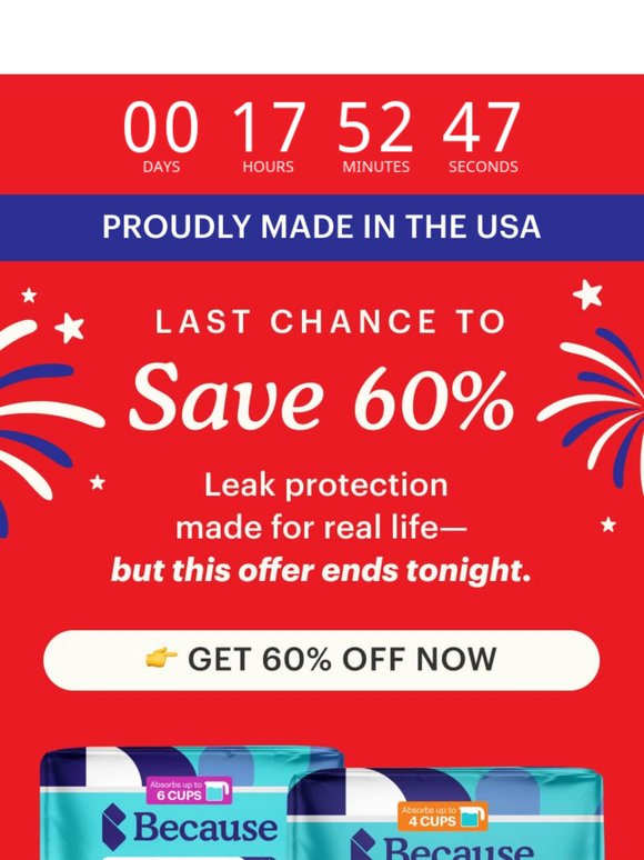 Last chance to get 60% off🇺🇸