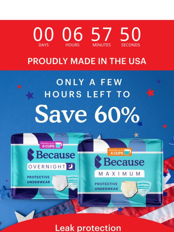 Hurry! Only a few hours left to get 60% off