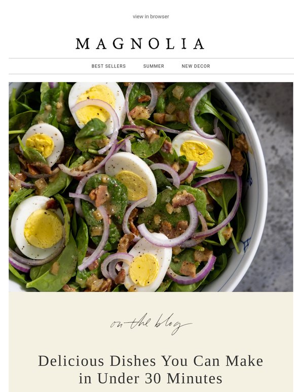Dinner in under 30 minutes