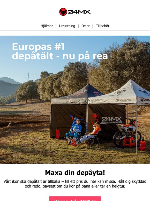 Rea på Europas #1 depåtält – från bara 1199 kr!