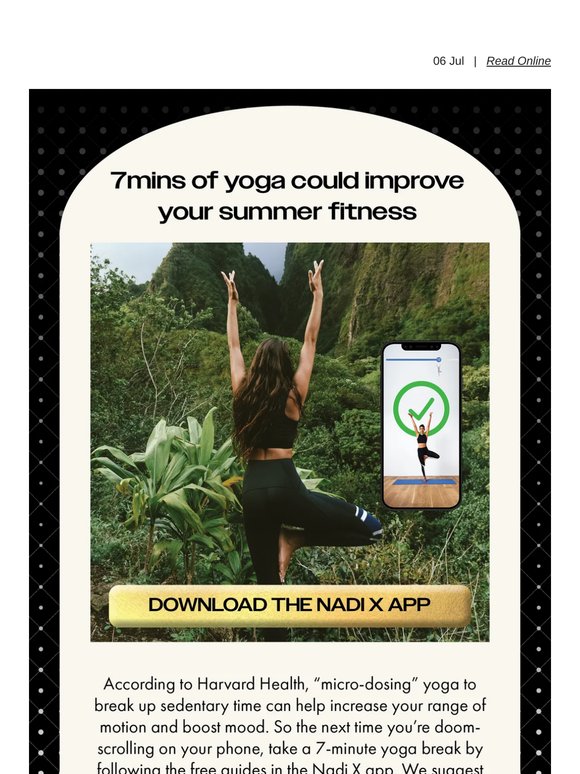 7 minutes of yoga could improve your summer fitness!