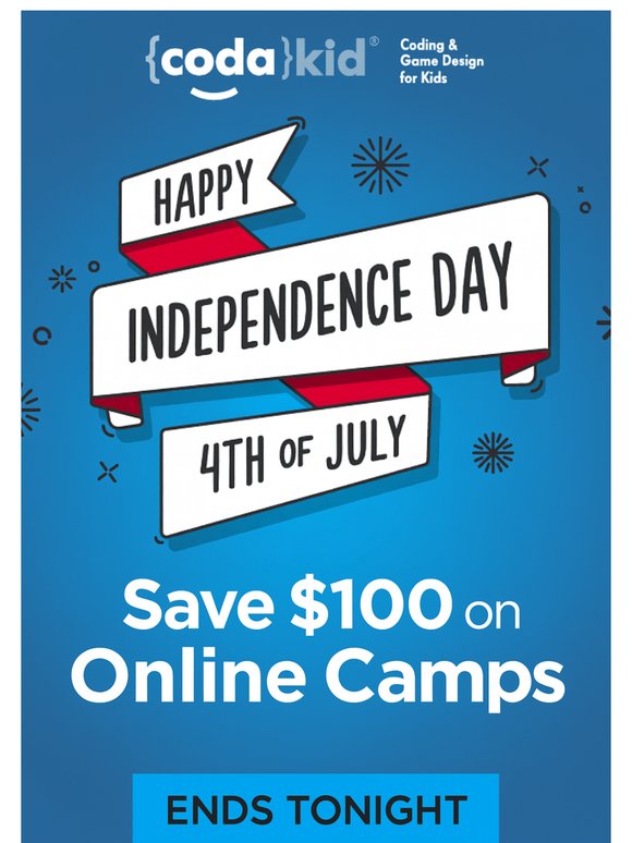 🎆 Ends Tonight: Get $100 Off CodaKid Virtual Camps!