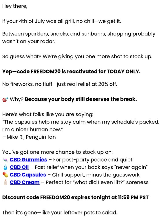 🎇 20% Off—Your Real Independence Day