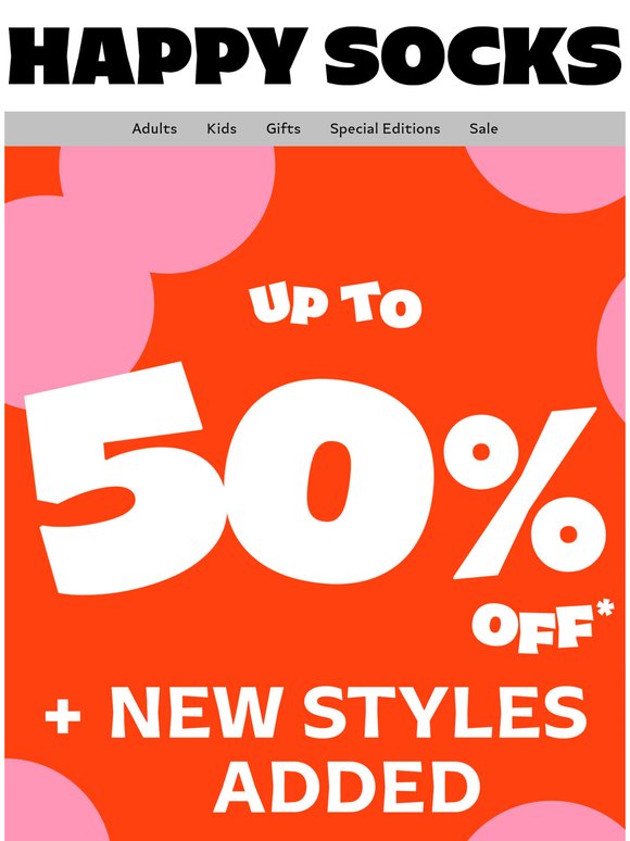 The Sale Continues—Up to 50% OFF!