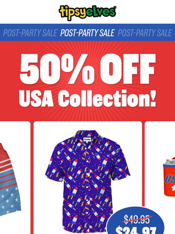 🇺🇸 Sunday Steal: 50% OFF Patriotic Fits!