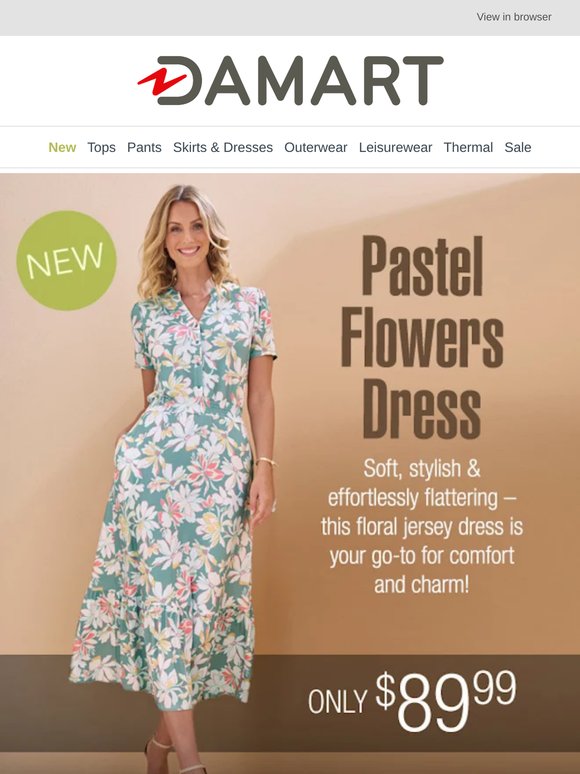 NEW Pastel Flowers Dress | Your go-to for comfort & charm!