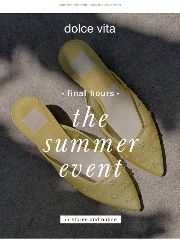 THE SUMMER EVENT ENDS TONIGHT