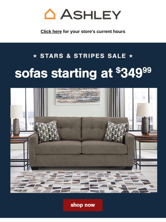 Final Hours!⏰Sofas Starting at $349.99