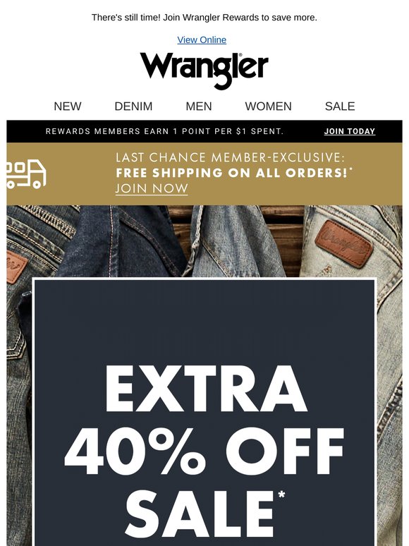 40% off + free shipping ends tonight!