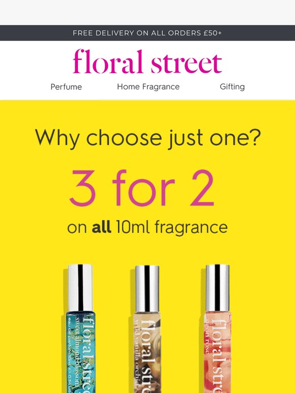 Shop 3 for 2 on summer scents