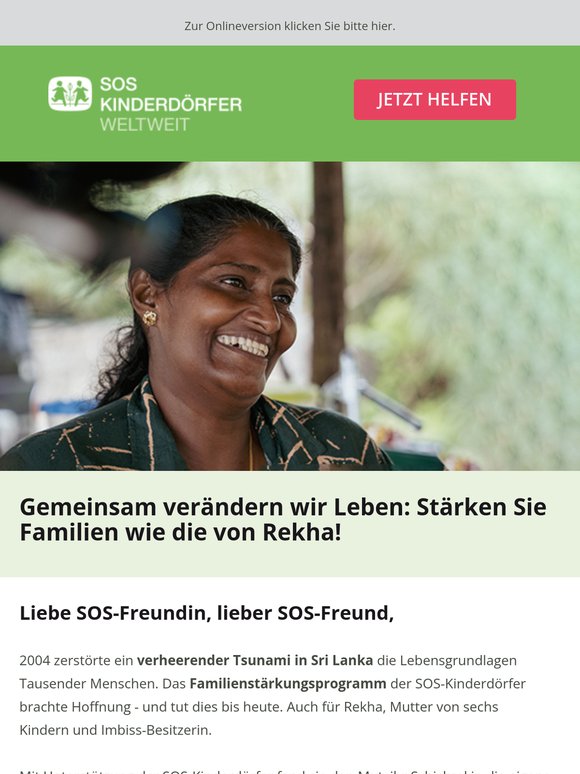 Gemeinsam verändern wir Leben: Stärken Sie Familien wie die von Rekha!