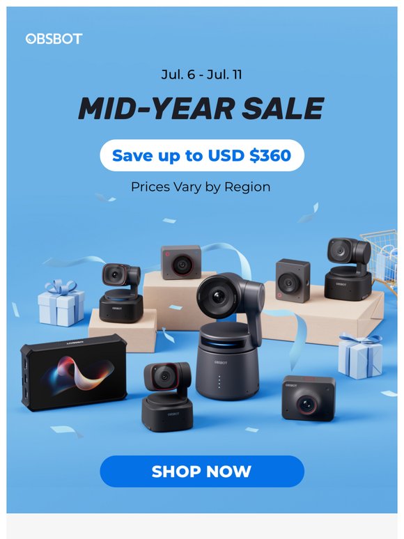 Kick Off Huge Savings with OBSBOT Mid-Year Sale!