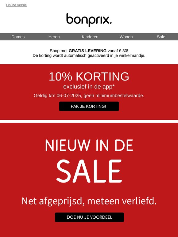 Laatste dag: 10% korting in de app