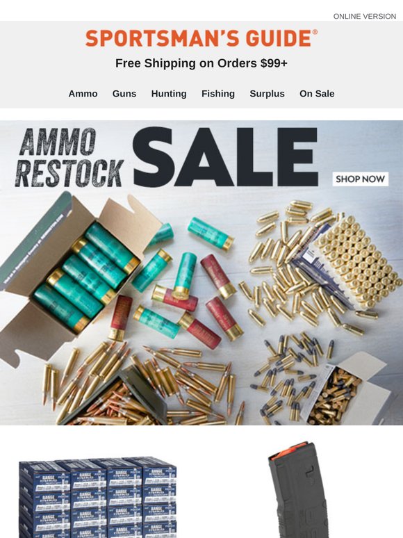 Up to 30% Off | Ammo Restock Sale