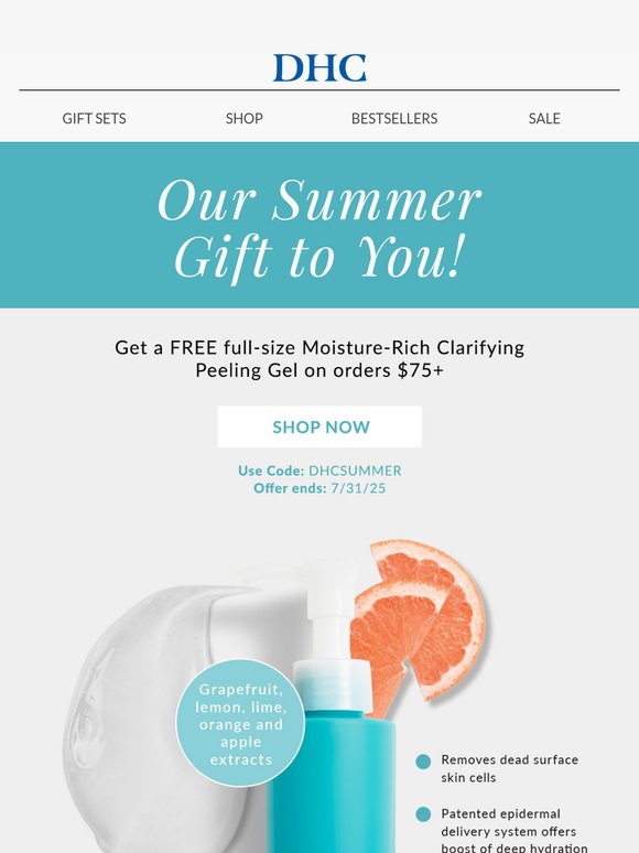 Claim your FREE full-size Moisture-Rich Clarifying Peeling Gel!