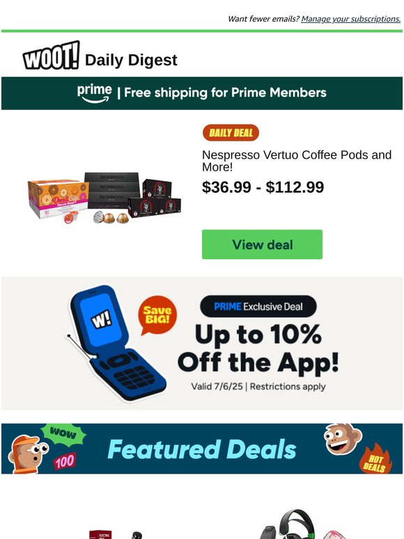 Daily Digest: Nespresso Vertuo Coffee Pods and More! and more!
