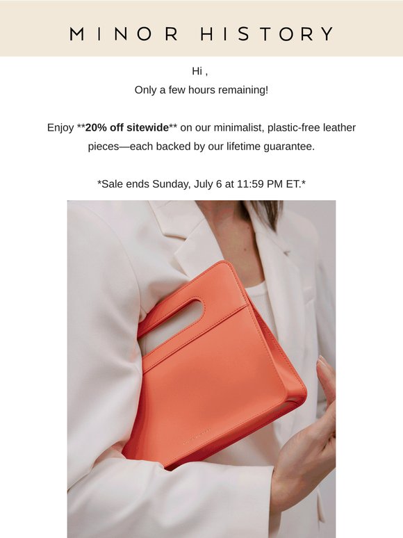 FINAL HOURS: 20% Off Sitewide