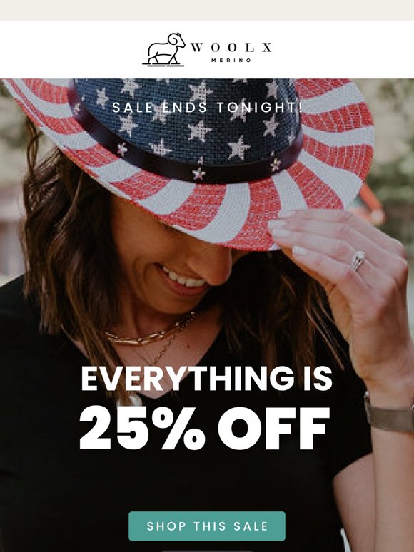 25% Off Ends at MIDNIGHT!