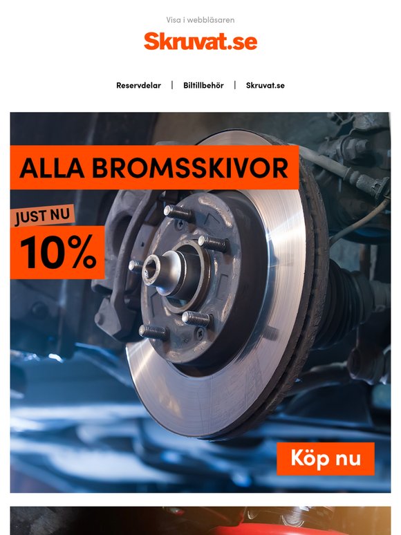 10% rabatt på ALLA bromsskivor!