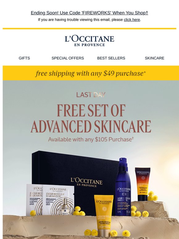 Last Day To Get Free Skincare!