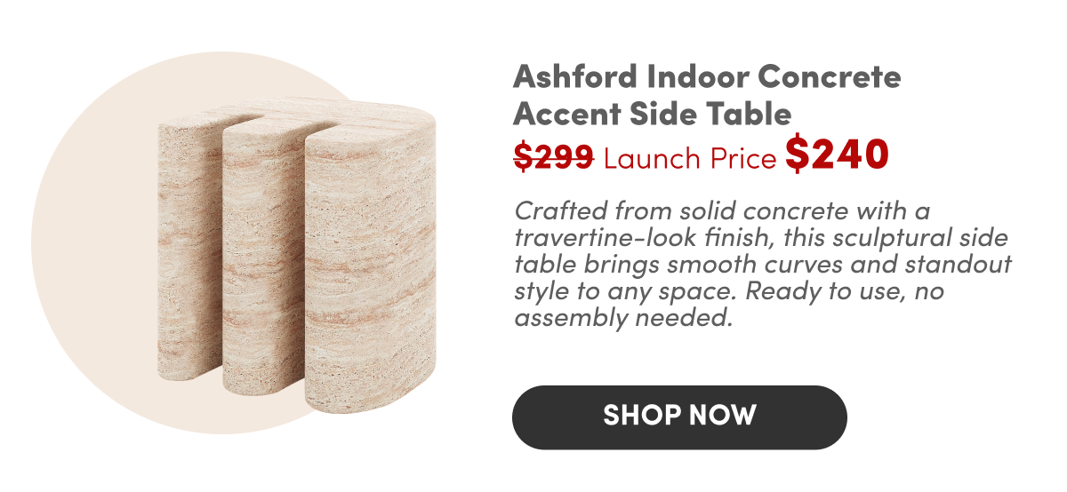 Ashford Indoor ConcreteAccent Side Table