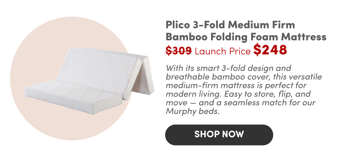 Plico 3-Fold Medium Firm Bamboo Folding Foam Mattress