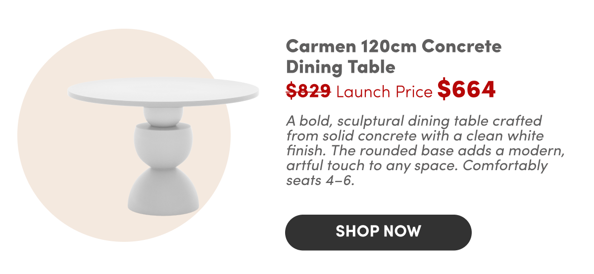 Carmen 120cm Concrete Dining Table