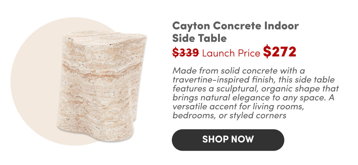 Cayton Concrete Indoor Side Table