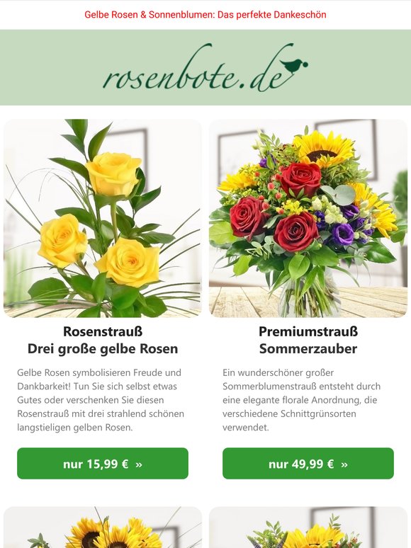 🌻 Ferienzeit! Sag Danke mit leuchtenden Blüten