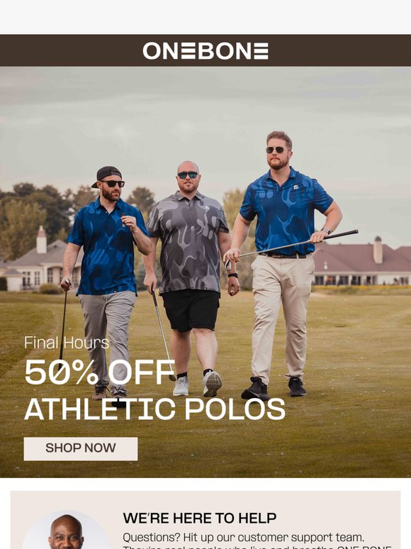 Final Hours - 50% OFF Athletic Polos