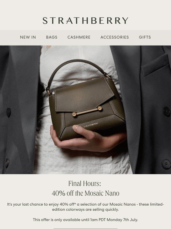 FINAL HOURS: 40% off the Mosaic Nano