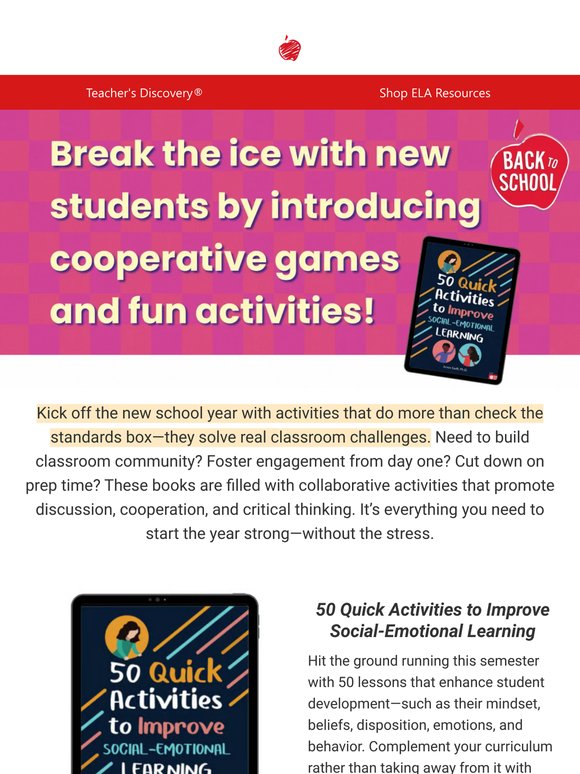 Break the Ice This Semester with These Easy ELA Activities ☀️