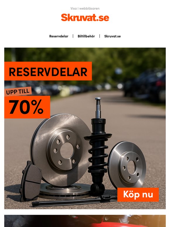 Upp till 70% rabatt på reservdelar