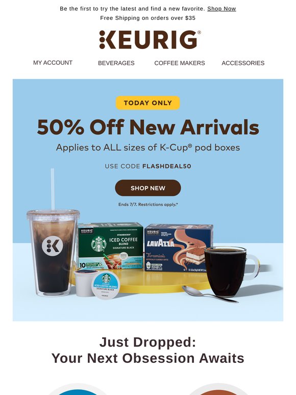 50% off new arrivals - TODAY ONLY!