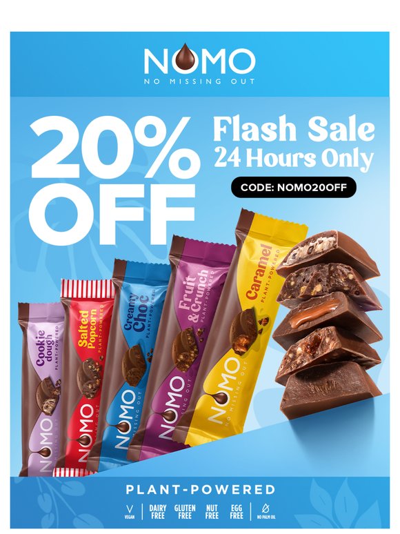 20% Off For 24 Hours 🍫