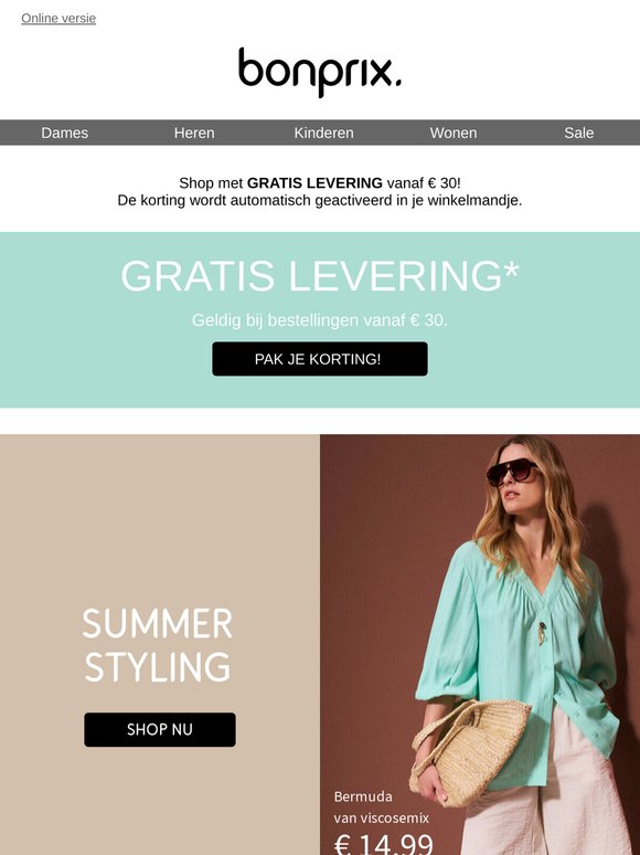 Gratis levering voor jou 💌