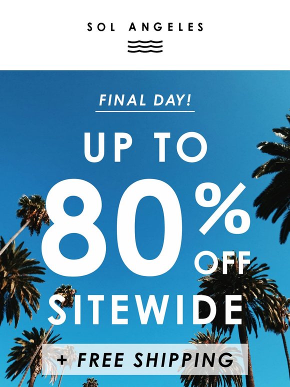 Don't sleep, 80% Off sitewide is happening NOW!