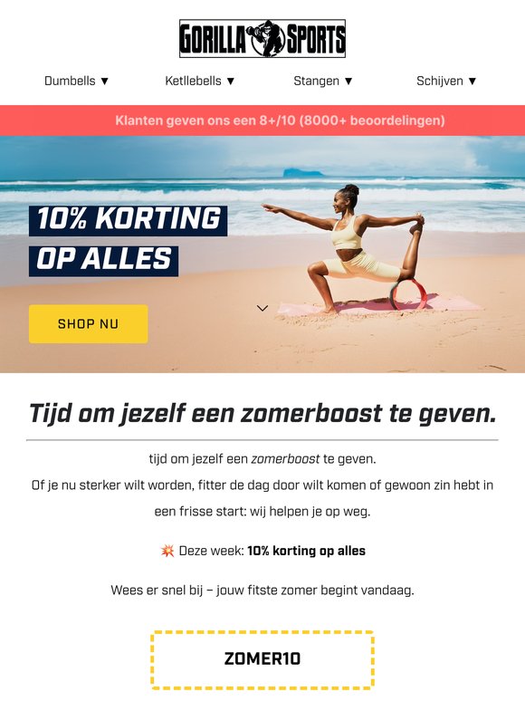 ☀️ Zomerboost nodig? Pak nu 10% korting op alles!