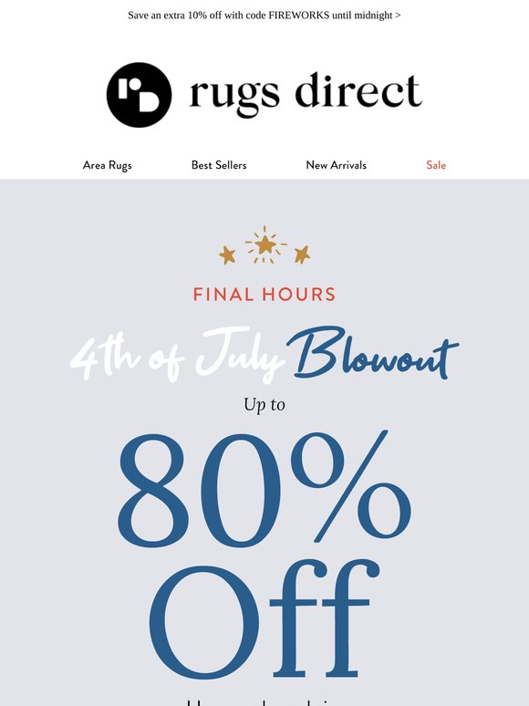 FINAL HOURS: Up To 80% Off 💥