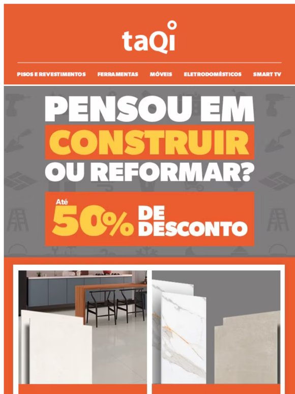 Piso Cerâmico Classe A por R$ 25,90 no PIX m²