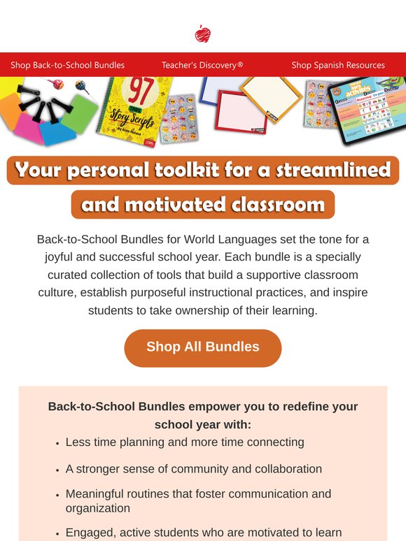 Your Best School Year Starts Now—Back-to-School Bundles for World Languages Set the Stage!