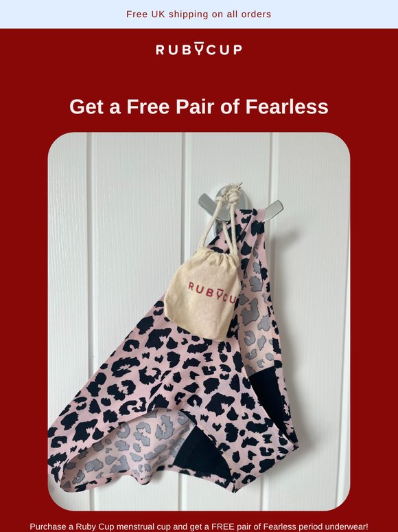 Get a FREE pair of Fearless period underwear!
