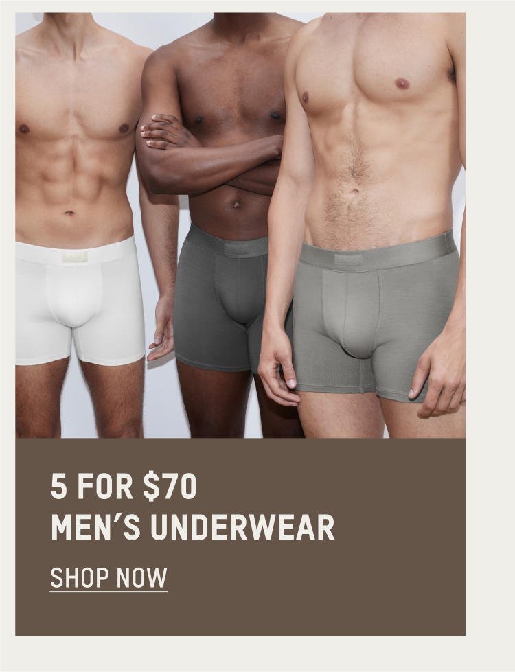 5 FOR $70 MEN'S UNDERWEAR