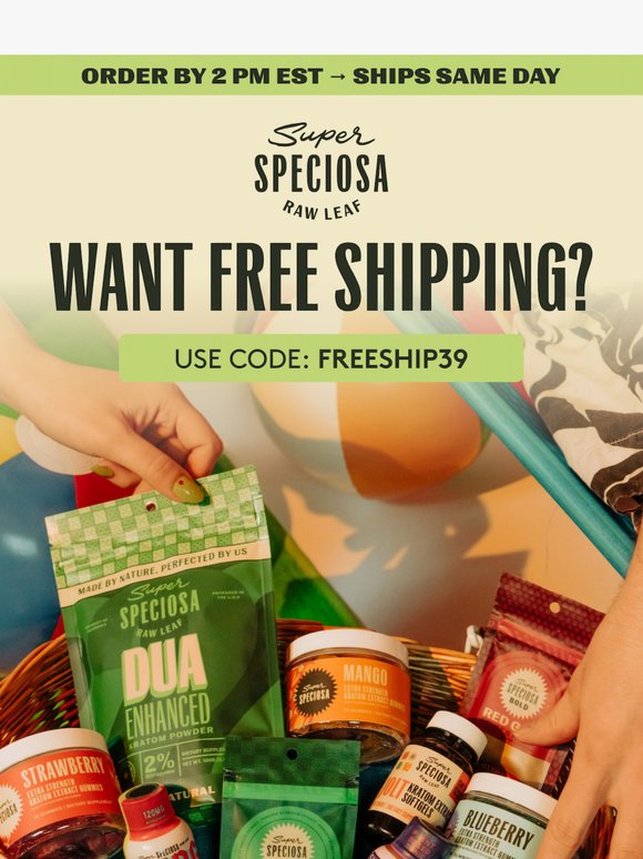 Free shipping: all orders over $39 💫