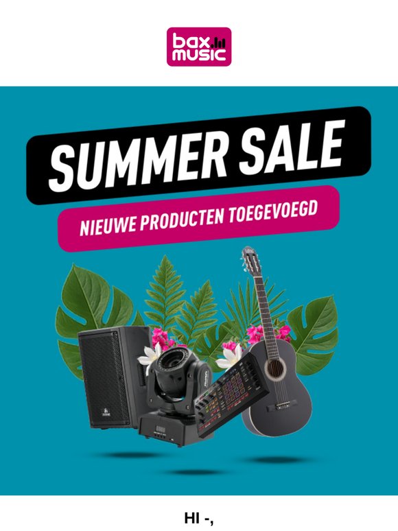 Summer Sale ☀️ nieuwe producten toegevoegd